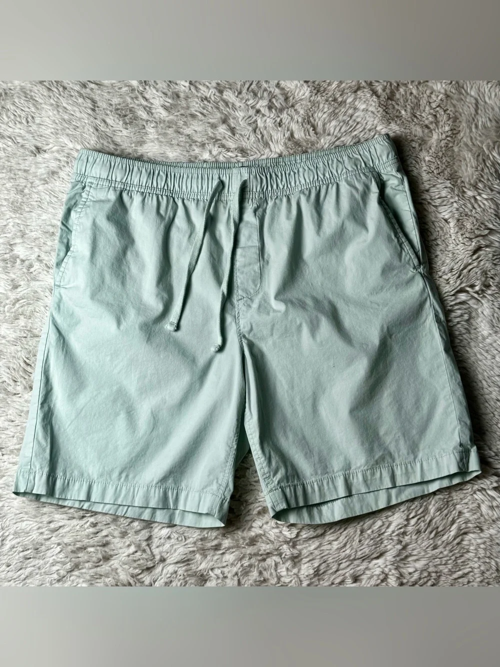 Banana Republic Men's Athletic Drawstring Deck Shorts in Mint Green - 8”